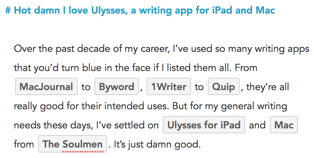 Hot damn I love Ulysses, a writing app for iPad and Mac – Finer Things ...